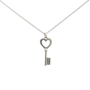 ティファニー ハートキー ネックレス シルバー925/シルバー925 シルバー 0851【中古】TIFFANY&Co.