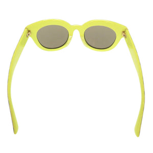 新品同様 ドルチェアンドガッバーナ レオパード プラスチック ネオンイエロー サングラス 1697【中古】DOLCE&GABBANA