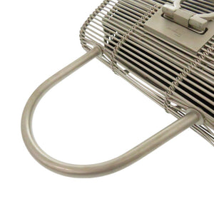 サルヴァトーレフェラガモ ガンチーニ DO-21 8840 メタル シルバー ハンドバッグ 1234【中古】Salvatore Ferragamo