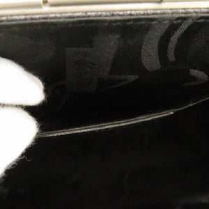 サルヴァトーレフェラガモ ガンチーニ DO-21 8840 メタル シルバー ハンドバッグ 1234【中古】Salvatore Ferragamo