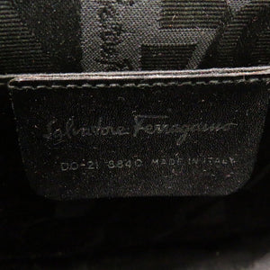 サルヴァトーレフェラガモ ガンチーニ DO-21 8840 メタル シルバー ハンドバッグ 1234【中古】Salvatore Ferragamo