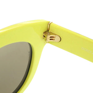 新品同様 ドルチェアンドガッバーナ レオパード プラスチック ネオンイエロー サングラス 1697【中古】DOLCE&GABBANA