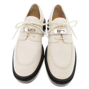 新品同様 エルメス ダービー ファースト ケリー金具 サイズ35 レザー ベージュ グレーズ ローファー 靴 0700【中古】HERMES