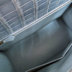 美品 エルメス ケリー28 外縫い ポロサス ブルージーン ゴールド金具 □B刻印(1998年製) ハンドバッグ 1207【中古】HERMES