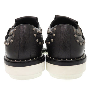 新品同様 ドルチェアンドガッバーナ スタッズ レザーシューズ レザー スタッズ サイズ8 ブラック 靴その他 黒 0848【中古】DOLCE&GABBANA メンズ