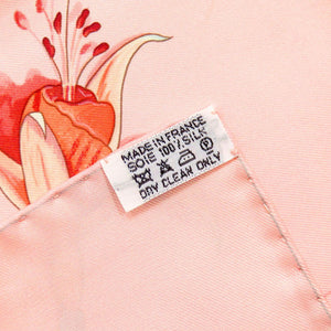 美品 エルメス カレ90 Fleurs De Fuchsia フクシャの花 シルク ピンク スカーフ 1875【中古】HERMES