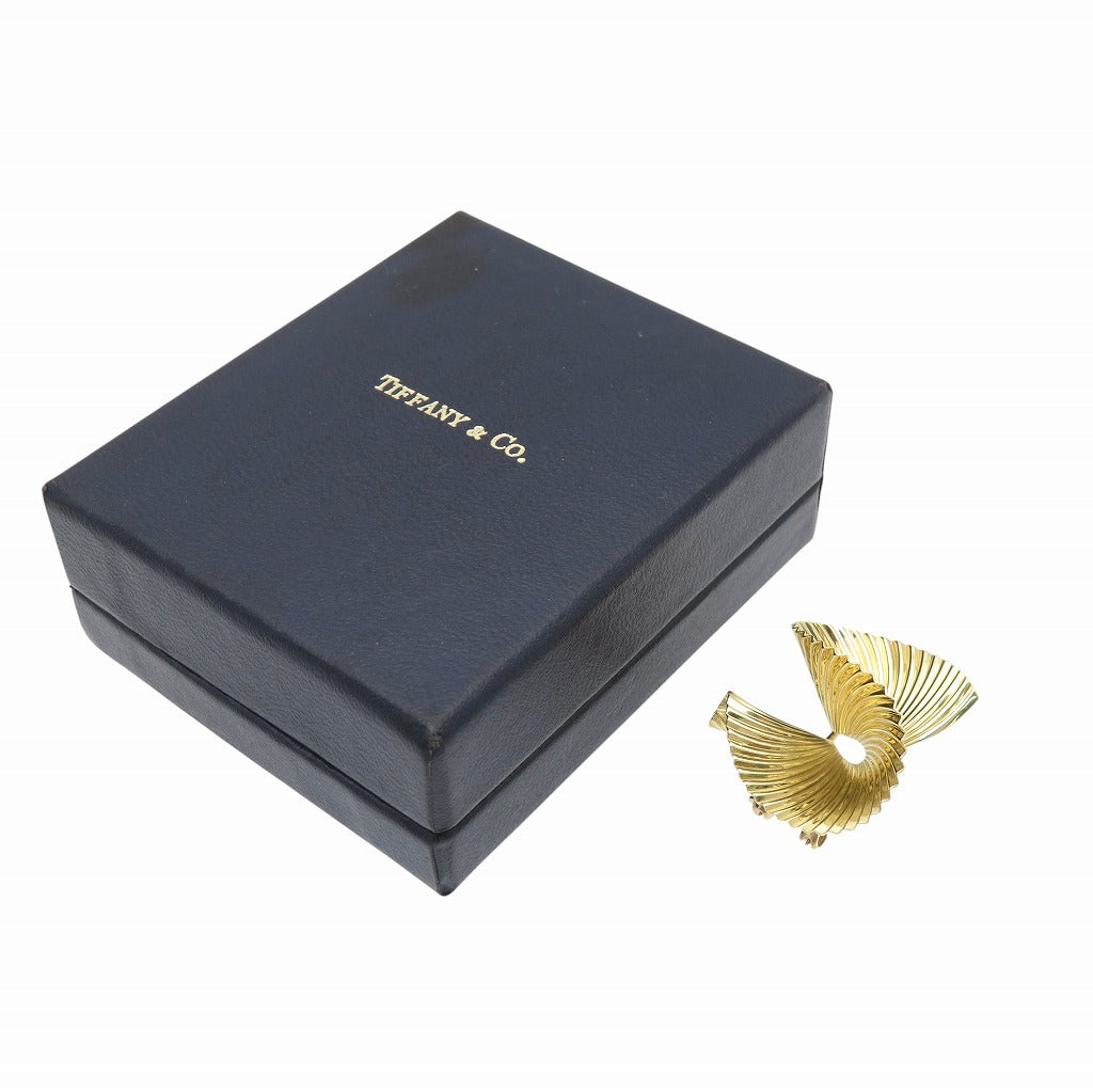 新品同様 ティファニー K14YG アンティーク ブローチ イエローゴールド ジュエリー 0862【中古】TIFFANY&Co.