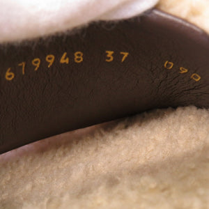 未使用品 グッチ × ザ ノースフェイス 679948 ムートン ボア ベージュ サイズ37 ムートンサンダル 1612【中古】GUCCI