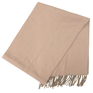 美品 エルメス エブリン パンチングマフラー フリンジ カシミヤ ベージュ 0788【中古】HERMES