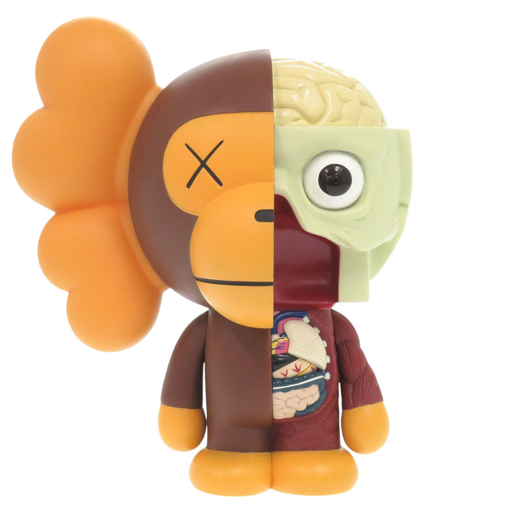 美品 メディコムトイ 11SS アベイシングエイプ オリジナルフェイク カウズ 人体模型 プラスチック ブラウン オブジェ 茶 1420【中古】MEDICOM TOY