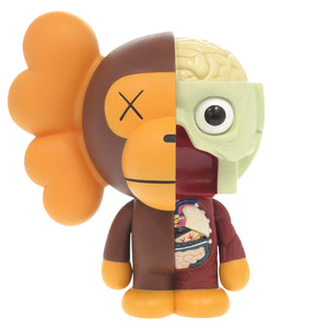 美品 メディコムトイ 11SS アベイシングエイプ オリジナルフェイク カウズ 人体模型 プラスチック ブラウン オブジェ 茶 1420【中古】MEDICOM TOY