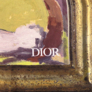 新品同様 ディオール シルク ブラウン グリーン イエロー マルチカラー スカーフ 0671【中古】Dior