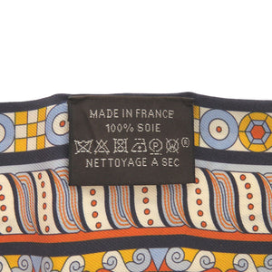 美品 エルメス ツイリー Harnais en Rosace シルク マルチカラー スカーフ 0771-2【中古】HERMES