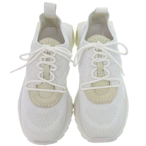 新品同様 サルヴァトーレフェラガモ 'Nima' sneakers 0760648BIANCO ゴム カーフ 紡織繊維 ホワイト スニーカー 0764【中古】Salvatore Ferragamo