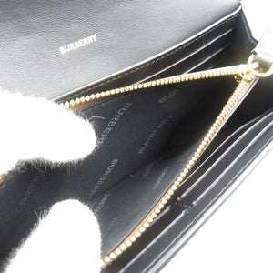 未使用 バーバリー ハルトン ジャイアントチェック コットン ポリウレタン ゴールド金具 ダークバーチブラウン 長財布 1316【中古】BURBERRY