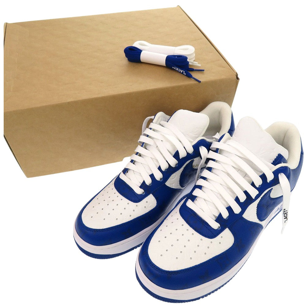 未使用品 ナイキ ルイヴィトン AIR FORCE 1 LOW モノグラム レザー ローカットスニーカー 27cm 1A9VAO レザー Team Royal Blue 0036【中古】NIKE