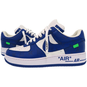未使用品 ナイキ ルイヴィトン AIR FORCE 1 LOW モノグラム レザー ローカットスニーカー 27cm 1A9VAO レザー Team Royal Blue 0036【中古】NIKE