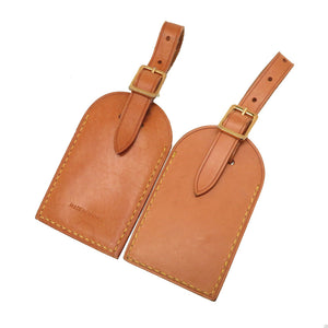 AB～Bランク 10点セット ルイ ヴィトン ヌメ革 ネームタグ ポワニエ チャーム キーポル用 LV 【中古】 LOUIS VUITTON