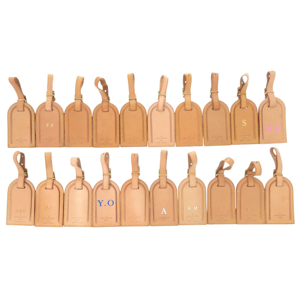 ABランク 20点セット ルイ ヴィトン ヌメ革 ネームタグ チャーム キーポル用 LV 0004【中古】LOUIS VUITTON