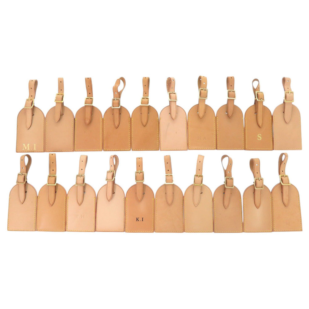 ABランク 20点セット ルイ ヴィトン ヌメ革 ネームタグ チャーム キーポル用 LV 0004【中古】LOUIS VUITTON