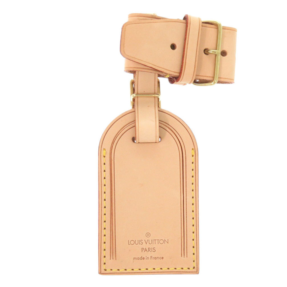 Aランク ルイ ヴィトン ヌメ革 ネームタグ ポワニエ チャーム キーポル用 LV 0005【中古】LOUIS VUITTON