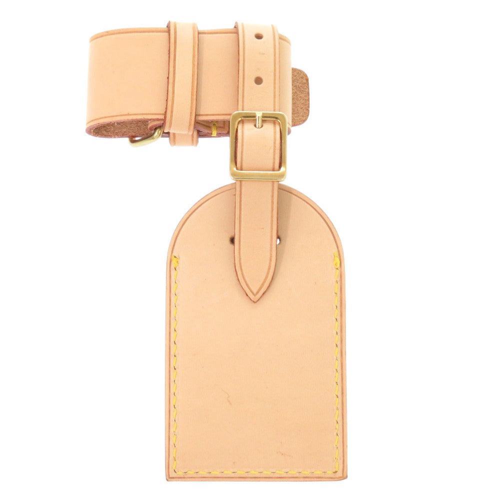 Aランク ルイ ヴィトン ヌメ革 ネームタグ ポワニエ チャーム キーポル用 LV 0005【中古】LOUIS VUITTON