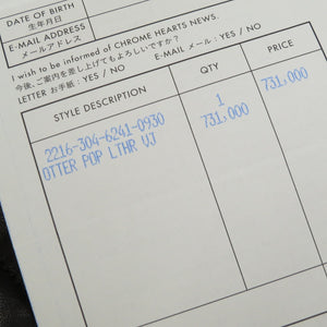 美品 クロムハーツ OTTER POP LTHR キルティング レザー 中綿 ベスト ブラック サイズS メンズ 0106【中古】CHROME HEARTS