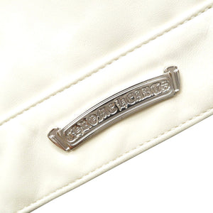 クロムハーツ クラシックジーン ホースレザー 馬革 ジャケット ライダースジャケット ホワイト サイズＳ メンズ 0107【中古】CHROME HEARTS