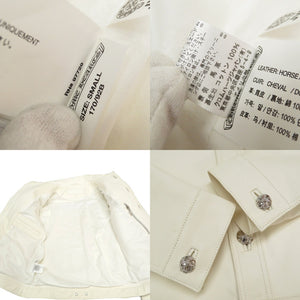 クロムハーツ クラシックジーン ホースレザー 馬革 ジャケット ライダースジャケット ホワイト サイズＳ メンズ 0107【中古】CHROME HEARTS