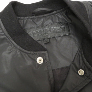 美品 クロムハーツ FLURIES フラリーズ 袖レザー セメタリークロス ジャケット ブルゾン ブラック サイズS メンズ 黒 0108【中古】CHROME HEARTS