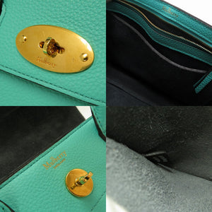 新品同様 マルベリー ベイズウォーター ミニ 2WAY バッグ レザー ライトグリーン系 ハンドバッグ バッグ 緑 0023 【中古】 MULBERRY