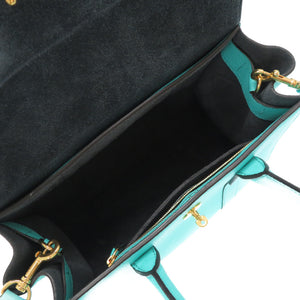 新品同様 マルベリー ベイズウォーター ミニ 2WAY バッグ レザー ライトグリーン系 ハンドバッグ バッグ 緑 0023 【中古】 MULBERRY