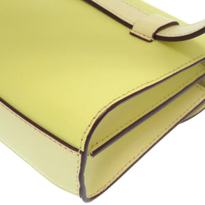 未使用 マルニ レザー 2WAY ウエストバッグ ショルダーバッグ ウエストバッグ イエロー 黄 0079【中古】MARNI