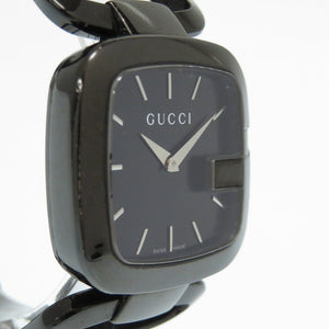 グッチ クオーツ 腕時計 125.4 ステンレス ブラック 黒文字盤 0003【中古】GUCCI レディース