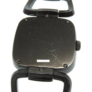グッチ クオーツ 腕時計 125.4 ステンレス ブラック 黒文字盤 0003【中古】GUCCI レディース