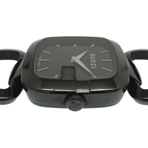 グッチ クオーツ 腕時計 125.4 ステンレス ブラック 黒文字盤 0003【中古】GUCCI レディース