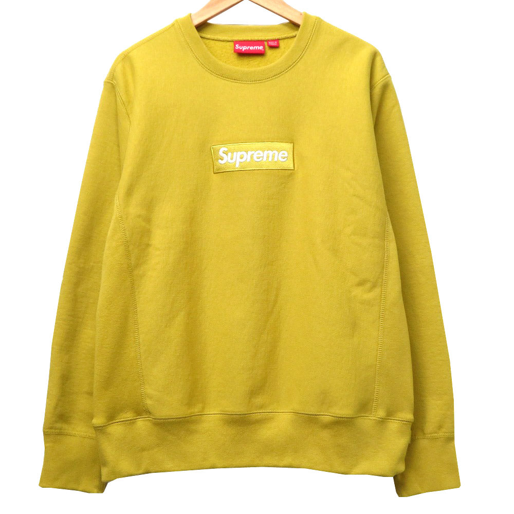 新品同様 シュプリーム 18AW ボックスロゴ スウェット トレーナー メンズM イエロー 黄 0017【中古】Supreme