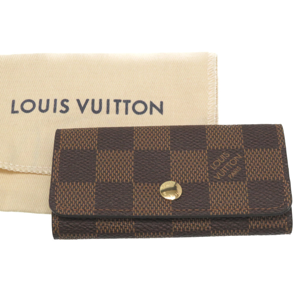未使用品 ルイ・ヴィトン
 ミュルティクレ4 ダミエ N62631 キーケース
 ダミエキャンバス/ダミエキャンバス ブラウン LV 0001
【中古】LOUIS VUITTON ユニセックス