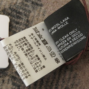 未使用 エルメス チェック ストライプ ウール100％ ブランケット 毛布 イギリス製 0147 【中古】 HERMES
