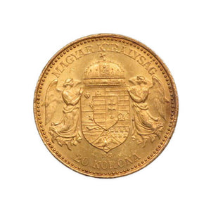 美品 ハンガリー 20コロナ フランツ ヨーゼフ K21.6イエローゴールド ゴールド メダル コイン 金貨 0150 【中古】 アンティーク