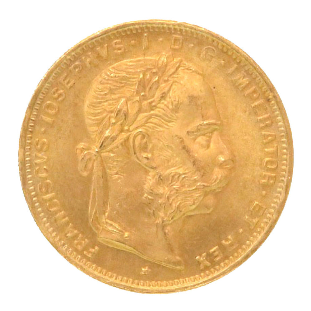 美品 フランツ ヨーゼフ1世 20フラン 8フローリン K21.6イエローゴールド ゴールド メダル コイン 金貨 0152 【中古】 アンティーク