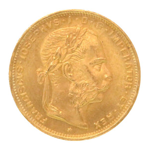 美品 フランツ ヨーゼフ1世 20フラン 8フローリン K21.6イエローゴールド ゴールド メダル コイン 金貨 0152 【中古】 アンティーク