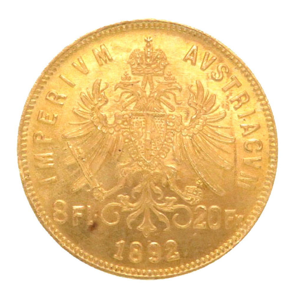 美品 フランツ ヨーゼフ1世 20フラン 8フローリン K21.6イエローゴールド ゴールド メダル コイン 金貨 0152 【中古】 アンティーク