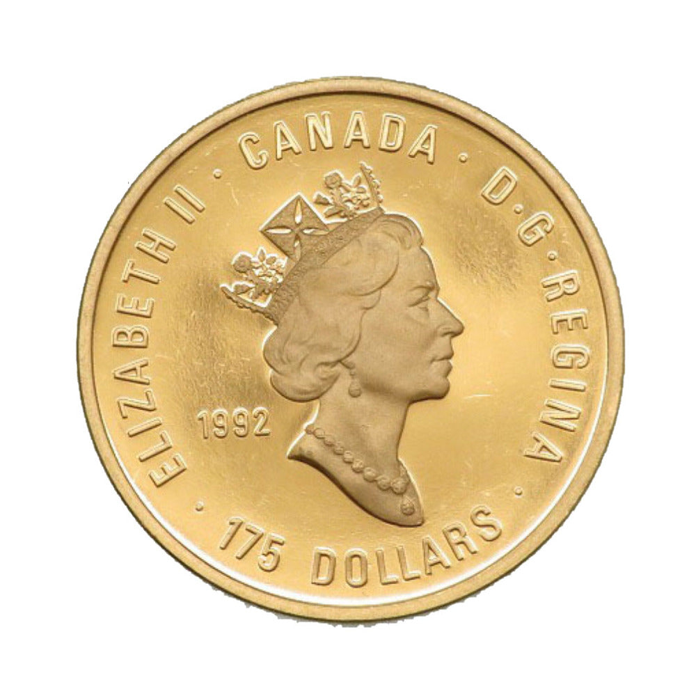 美品 カナダ 175ドル オリンピック100周年 トーチの通過 K21.6イエローゴールド メダル コイン 金貨 0158 【中古】 アンティーク