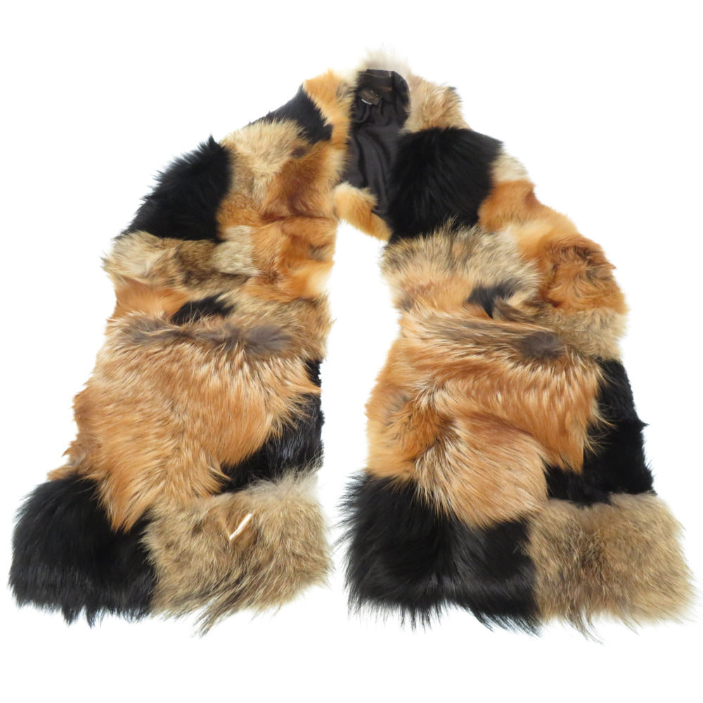 新品同様 ルイヴィトン エシャルプ フリュール エセンシャル V ストール マフラー スカーフ MP1908 フォックス/ビーバー/コヨーテ/シルク 0259【中古】LOUIS VUITTON