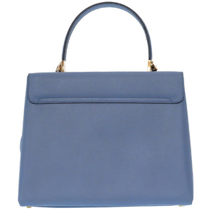 美品 フェラガモ ガンチーニ レザー ブルー 水色 2way ハンドバッグ ゴールド金具 0485 【中古】Ferragamo