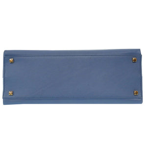 美品 フェラガモ ガンチーニ レザー ブルー 水色 2way ハンドバッグ ゴールド金具 0485 【中古】Ferragamo