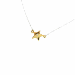 新品同様 ライオンハート K10YG/K10WG ダイヤ スター ネックレス ダイヤモンド ゴールド ペンダント アクセサリー 0510【中古】LION HEART