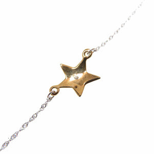 新品同様 ライオンハート K10YG/K10WG ダイヤ スター ネックレス ダイヤモンド ゴールド ペンダント アクセサリー 0510【中古】LION HEART