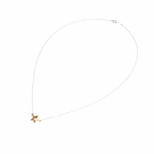 新品同様 ライオンハート K10YG/K10WG ダイヤ スター ネックレス ダイヤモンド ゴールド ペンダント アクセサリー 0510【中古】LION HEART